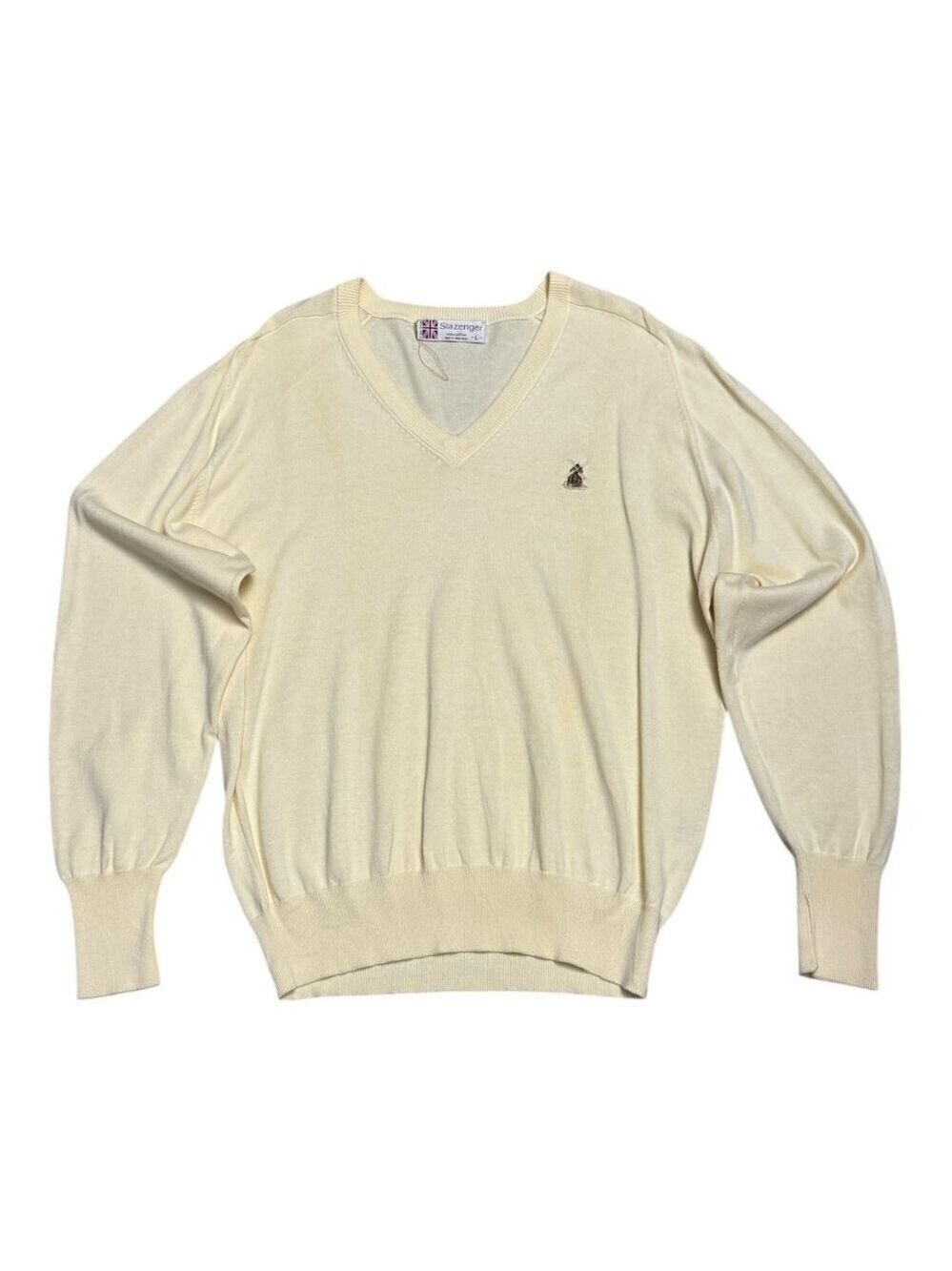 SLAZENGER Vintage 90s Deadstock Business Casual Knit Preppy Sweater Mens Large